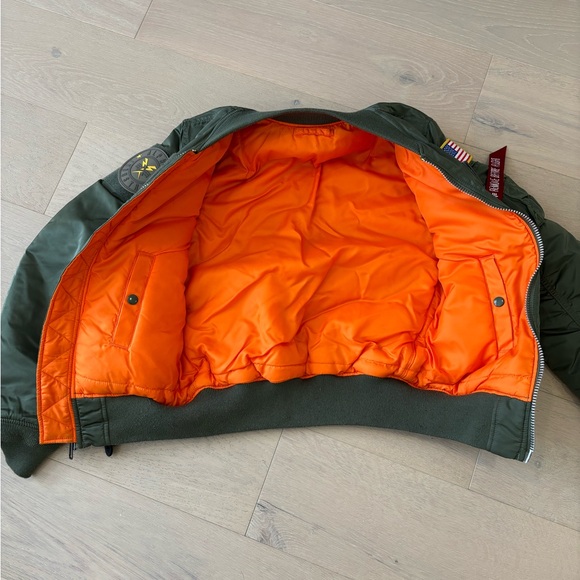 Alpha Industries MA-1 Flex Slim fit Flight Jacket - mens XXS - Picture 5 of 10